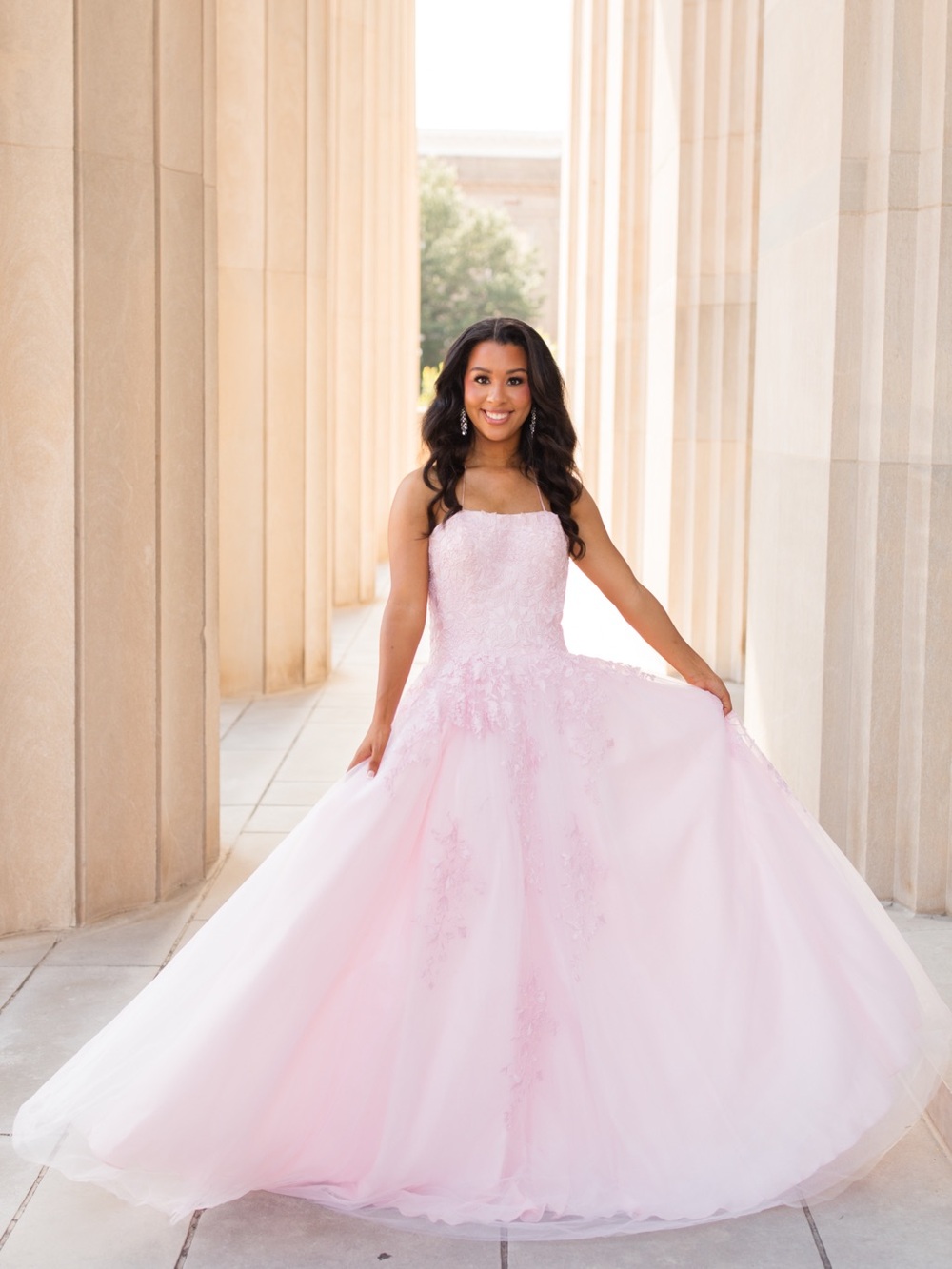 Light Pink Lace Ball Gown Jovani